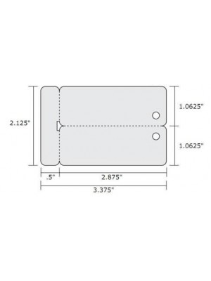 Tarjetas plasticas de llavero pre cortadas "Key tag 2UP" - 1000 piezas